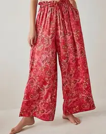Free People Goddess Lounge Pant Small Fruit Punch Combo Wide Leg Boho Oversized