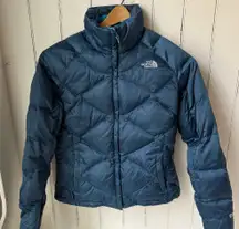 Ocean Blue Full Zip Goose Down 550 Puffer Coat