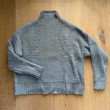 Grey Jason Wu 100% Wool Mockneck Sweater