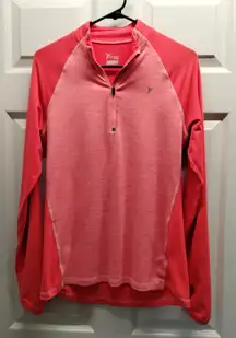 Old Navy Active Women's Size Medium Coral Pink Quarter Zip Pullover Athletic Top