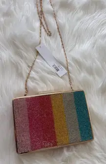 Women's Multicolor‎ Rhinestone Crossbody Clutch Purse