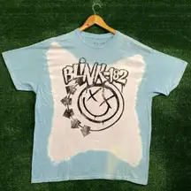 Blink 182 Bleach dye rock Tshirt size extra large