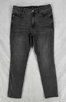 Gap Mid Rise True Skinny Jeans Womens 30S Gray Medium Wash Denim Cotton Stretch