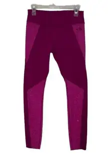 The North Face Dark Pink and Light Pink Leggings Flawed White Paint stain Sz M