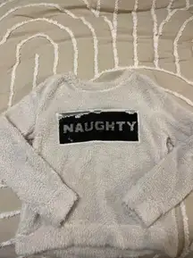 Vintage Refresh christmas naughty and nice sequin sweater