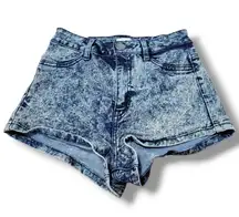 Sneak Peek Shorts Size Small SM W23"xL1.5" Sneak Peek Denim Shorts Cheeky Shorts Mini