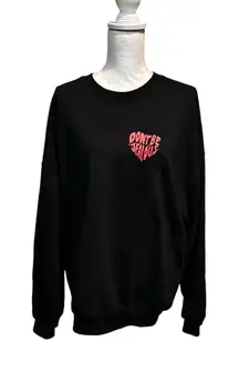 Princess Polly‎ "Don't Be Jealous" Black Graphic Sweatshirt Women's Size 10
