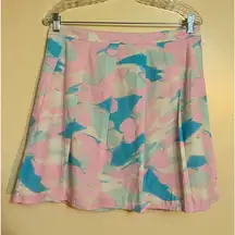BP PLUS Pink Blue Painted Camo Skirt