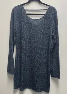 Leopard Print Long sleeve mini dress