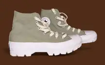 Converse Lugged Hightops in olive green