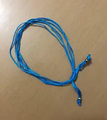 Neon Blue Adjustable String Bracelet 