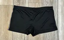 Sz XXL Comfy Athletic Shorts Black W White Side Stripes