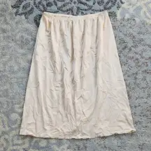 Mid Length Slip Skirt Cream