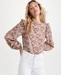 Cami NYC Georgine Long Sleeve Paisley Top Women's Size Small