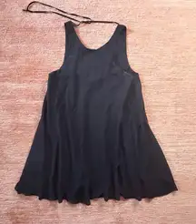 Silence + Noise Black Halter Wrap Style Midi Dress Lined Size S