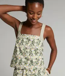 by Anthropologie Daisy Embroidered Floral Tank Top XL