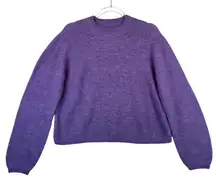 Banana Republic Luxe Wool Blend Ribbed Sweater Lilac Purple Large Capsule Luxury