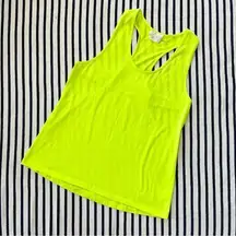 Ramy Brook Apres Bennett Highlighter Yellow Racerback Cutout Tank Large
