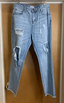 Toby Distressed Raw Edge Jeans - size 28
