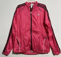 Adidas Response Formotion Windbreaker Jacket Women's M Pink 3-Stripes‎ Full Zip
