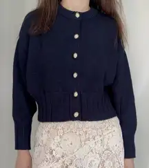 ALTUZARRA Liam Sweater Cardigan -Berry Blue