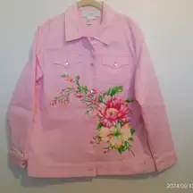 Spring Denim Jacket Diane's Essentials Pink Size Large