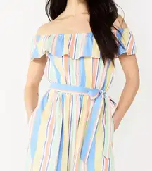 RSVP™ Off Shoulder Ruffle Sleeve Midi Dress sz large