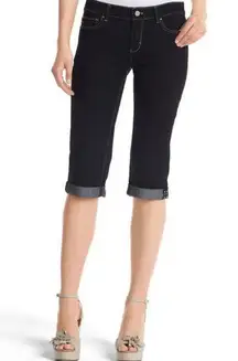 WHBM White House Black Market Noir Pedal Pusher Capri Jeans Black 2