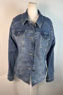 Wrangler Authentic women’s blue jean denim size large jacket