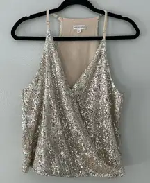 Love on a hanger Sequins Top Date Night Flirty Sexy Romantic Size L