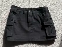 Edikted Black Mini Jean Skirt 