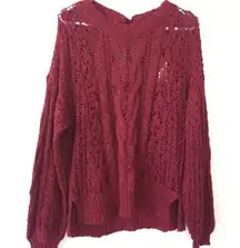 Lauren Conrad knit sweater back bow tie women Size Large