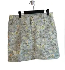 LOFT FLORAL MINI CHINO SKIRT