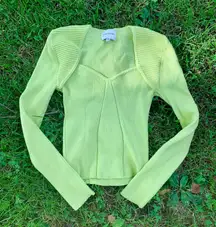 Pink Rose Lime Green Sweater 