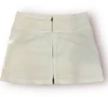 Jeans Womens Paxton Mini Skirt White Quiet Luxury 2-way Zipper