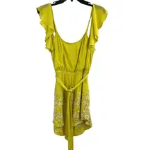 LAMade Yellow Dress Embroidered Small New