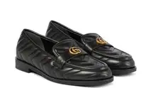 Gucci  15mm Marmont Matelassé Leather Loafers In Black