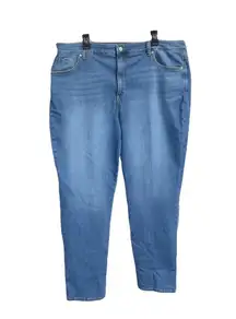 Amanda Slim Stretchy Blue Jeans Women 20W Long