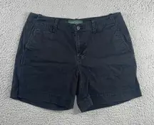 Lauren Ralph Lauren Jeans‎ Co Shorts Women 10 Petite Mid Rise Flat Front Chino