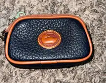 Vintage Dooney & Bourke AWL Zip Key Caddy Coin Purse Keychain 4”x 3”