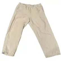 J.Jill  Tan Linen Cropped Pants