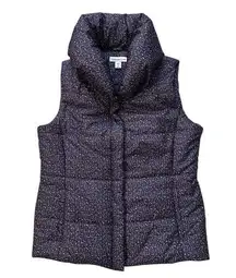 Coldwater Creek Puffer Vest Quilted Zip Up Collared Jacket Coat Women Medium