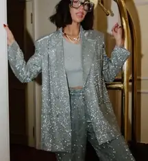 Dressed in Lala To The Disco Glitter Blazer Jacket