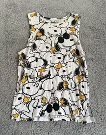 Peanuts juniors 11/12 sleeveless graphic print patterned top/mini dress‎