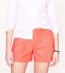 Womens Forever 21 Metallic Fleck Tweed Peach Pleated High Waisted Shorts - Sz S