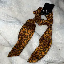 LULUS leopard hair scrunchie