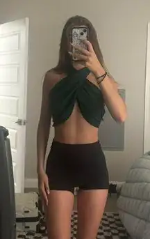 Multi Way Green Scarf Top