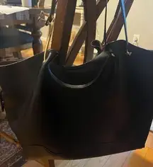 Sondra Roberts  Squared Black oversized tote bag