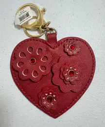 Kate Landry Heart Charm Keychain Bag Charm Rhinestone Embellished OLDSTOCK RARE