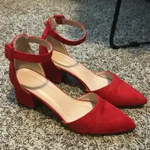 Red point heels low heel great condition